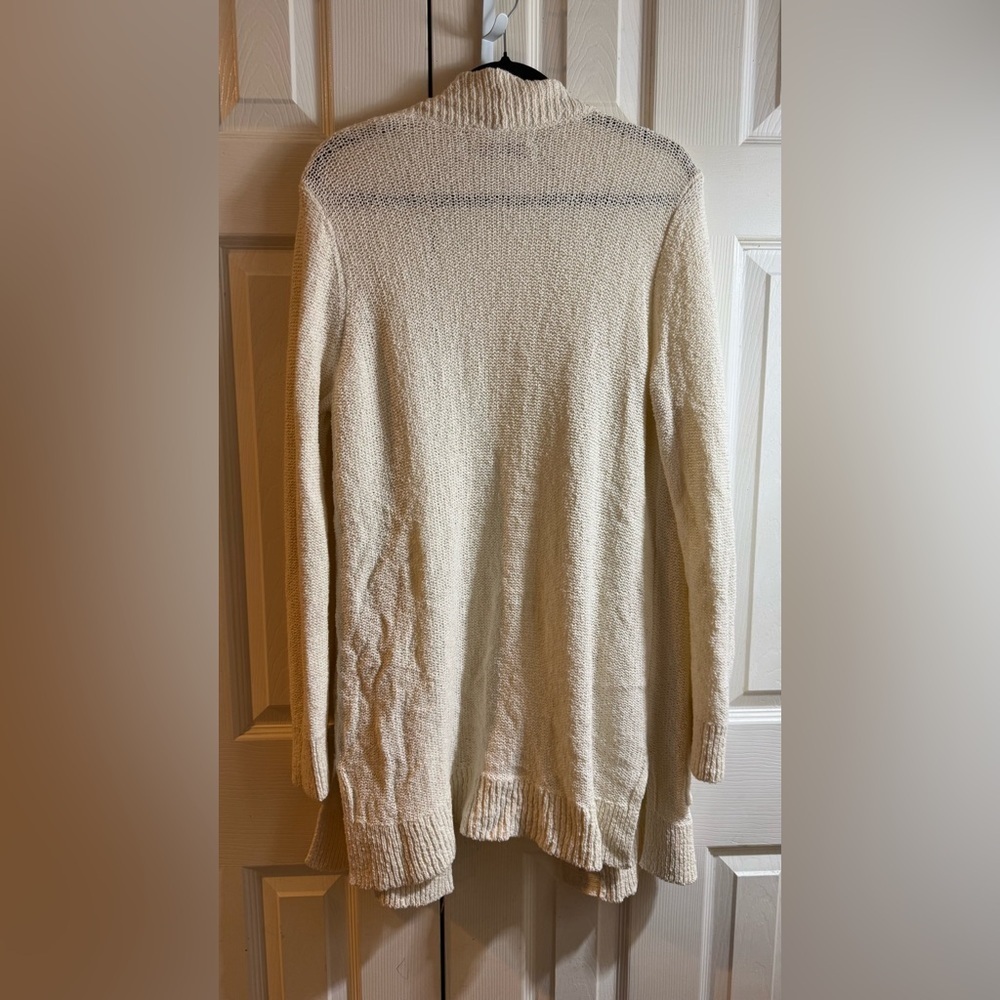 LOFT Cream Open Front Cardigan - Picture 5 of 5